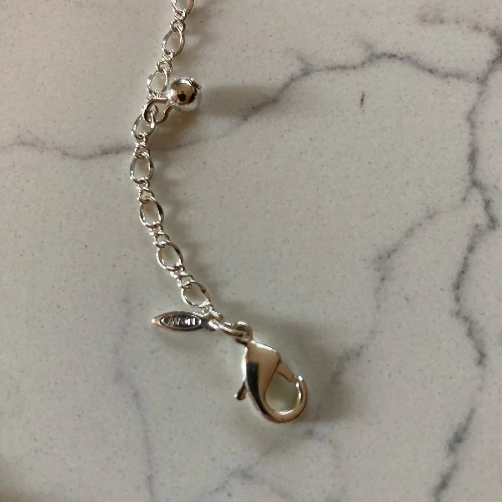 Avon Silvertone Mini Ball Chain Bracelet 8.5 inches